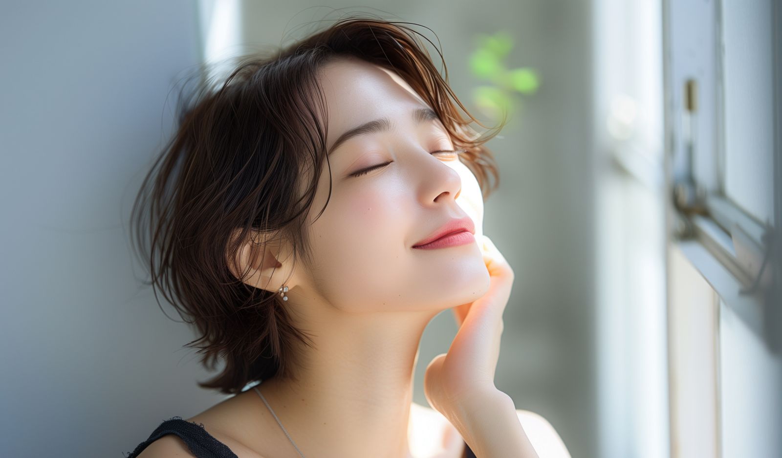 女性の髪のイメージ画像(ショートカット、ゆるパーマ)